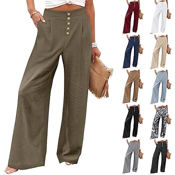 yakyamgi Women Flowy Pants Wide Leg Palazzo Pants Long